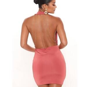 NWT Fashion Nova Zuzanna Mini Dress in Marsala Size Small